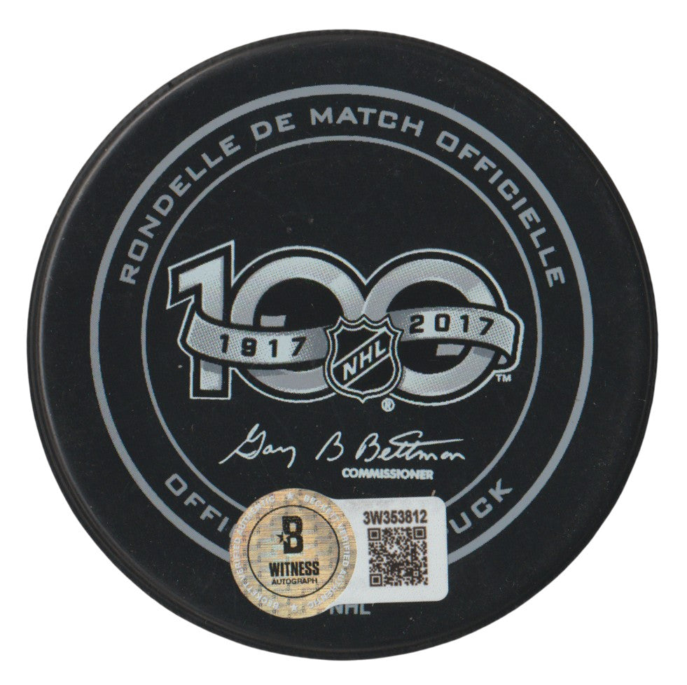Billy Smith Signed NHL 100th Official Game Puck Beckett Witnessed