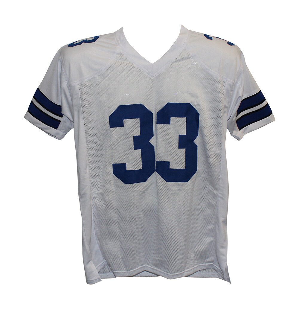 Tony Dorsett Autographed Dallas Cowboys Custom Jersey (HOF Inscription)