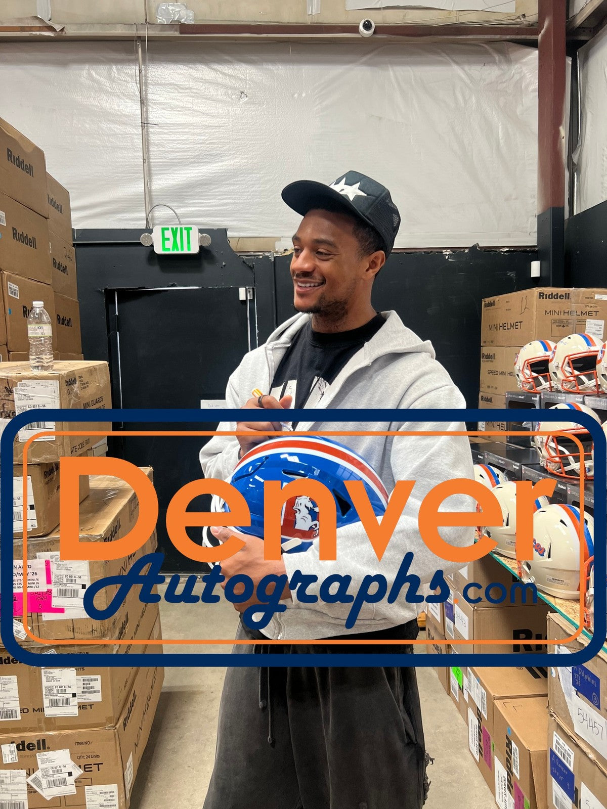 Patrick Surtain Signed Denver Broncos Full Size Authentic SpeedFlex Throwback Helmet