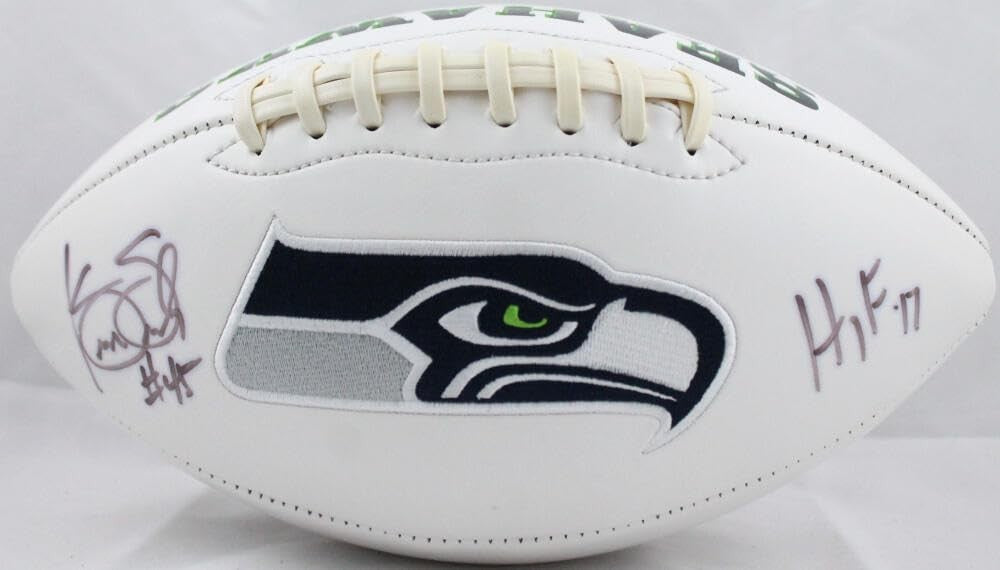 Kenny Easley Signed Seattle Seahawks Logo Football HOF 17