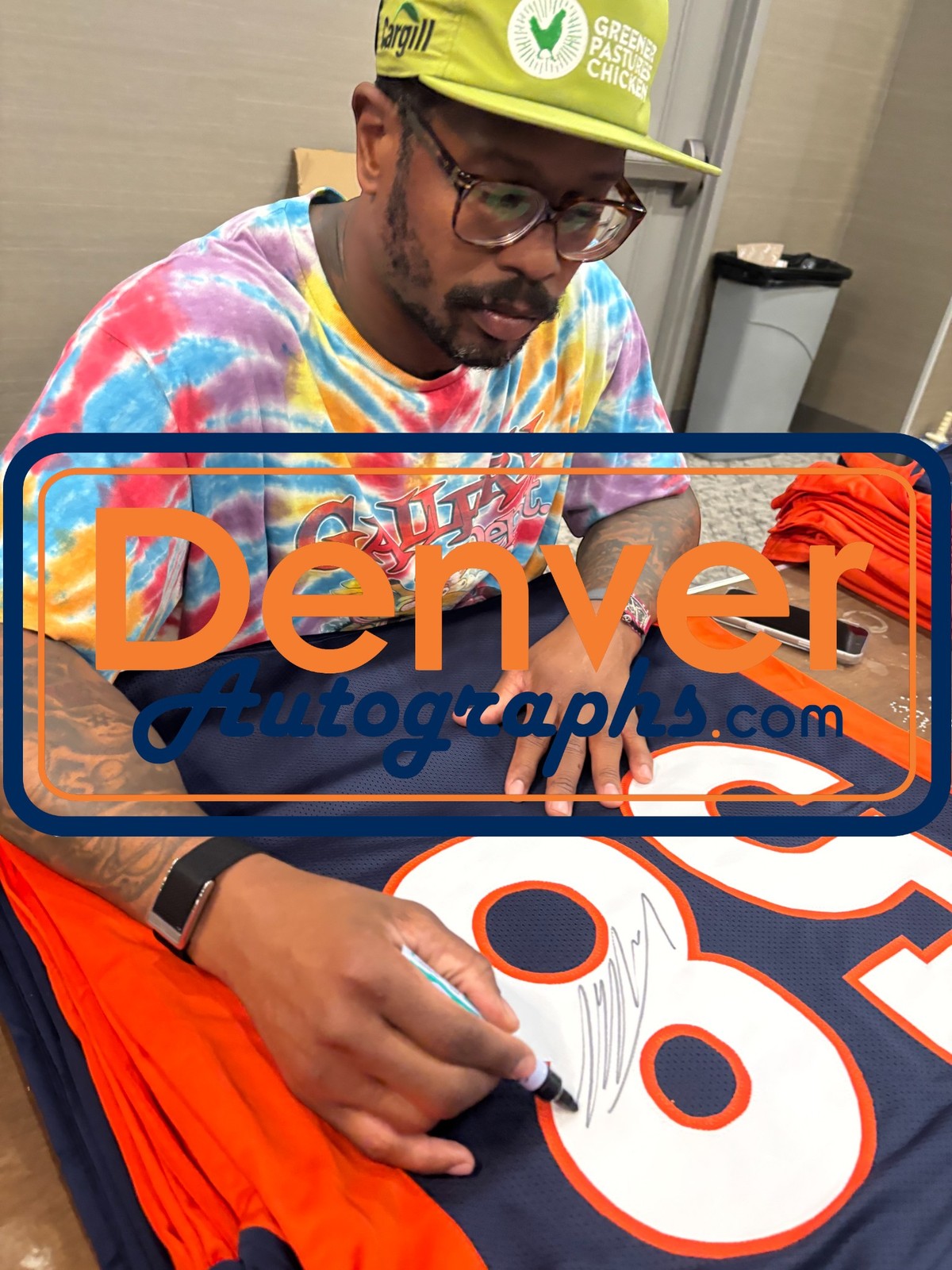 Von Miller Autographed Custom Blue Football Jersey (Beckett Witnessed)