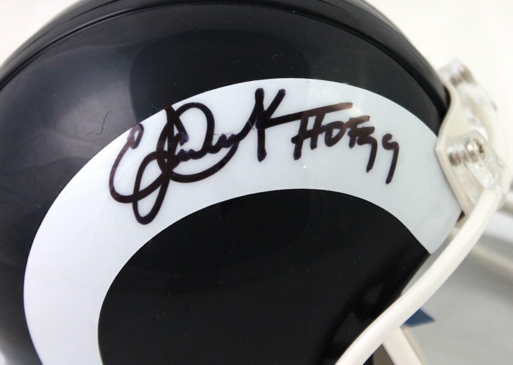 Eric Dickerson Autographed Los Angeles Rams Throwback Mini Helmet