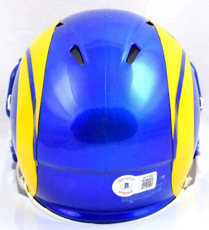 Marshall Faulk Signed St. Louis Rams Black Speed Mini Helmet