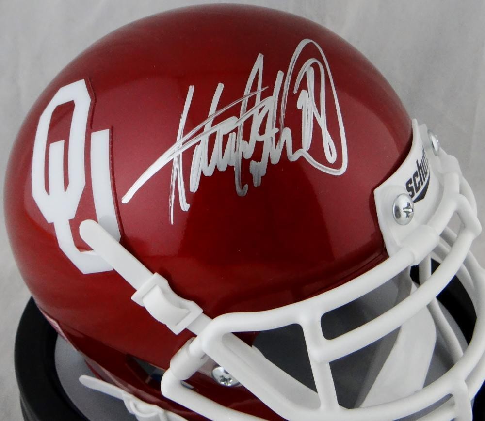 Adrian Peterson Autographed Oklahoma Sooners Schutt Mini Helmet