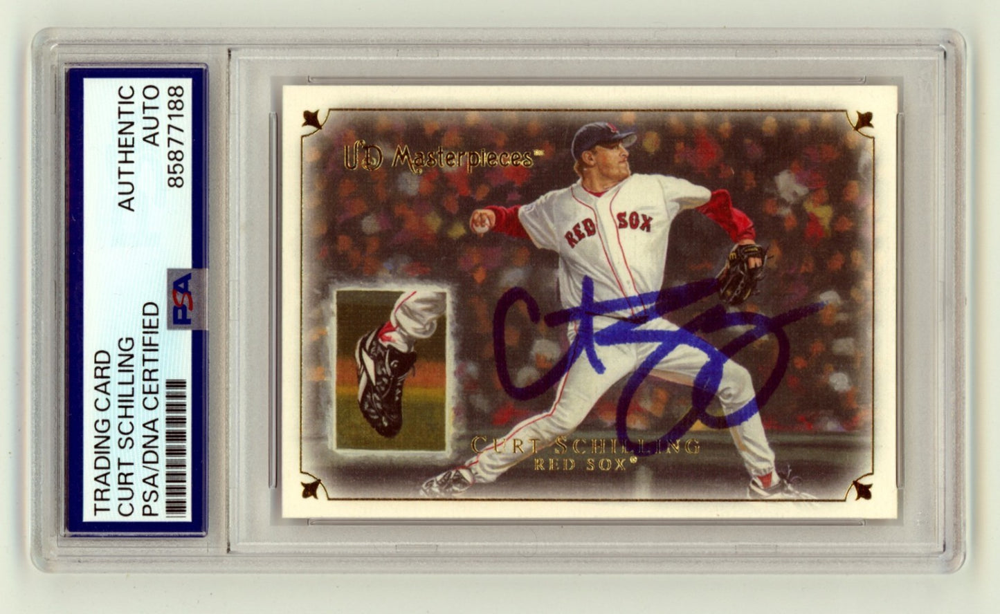 Curt Schilling Signed 2007 Upper Deck Masterpieces Card #90