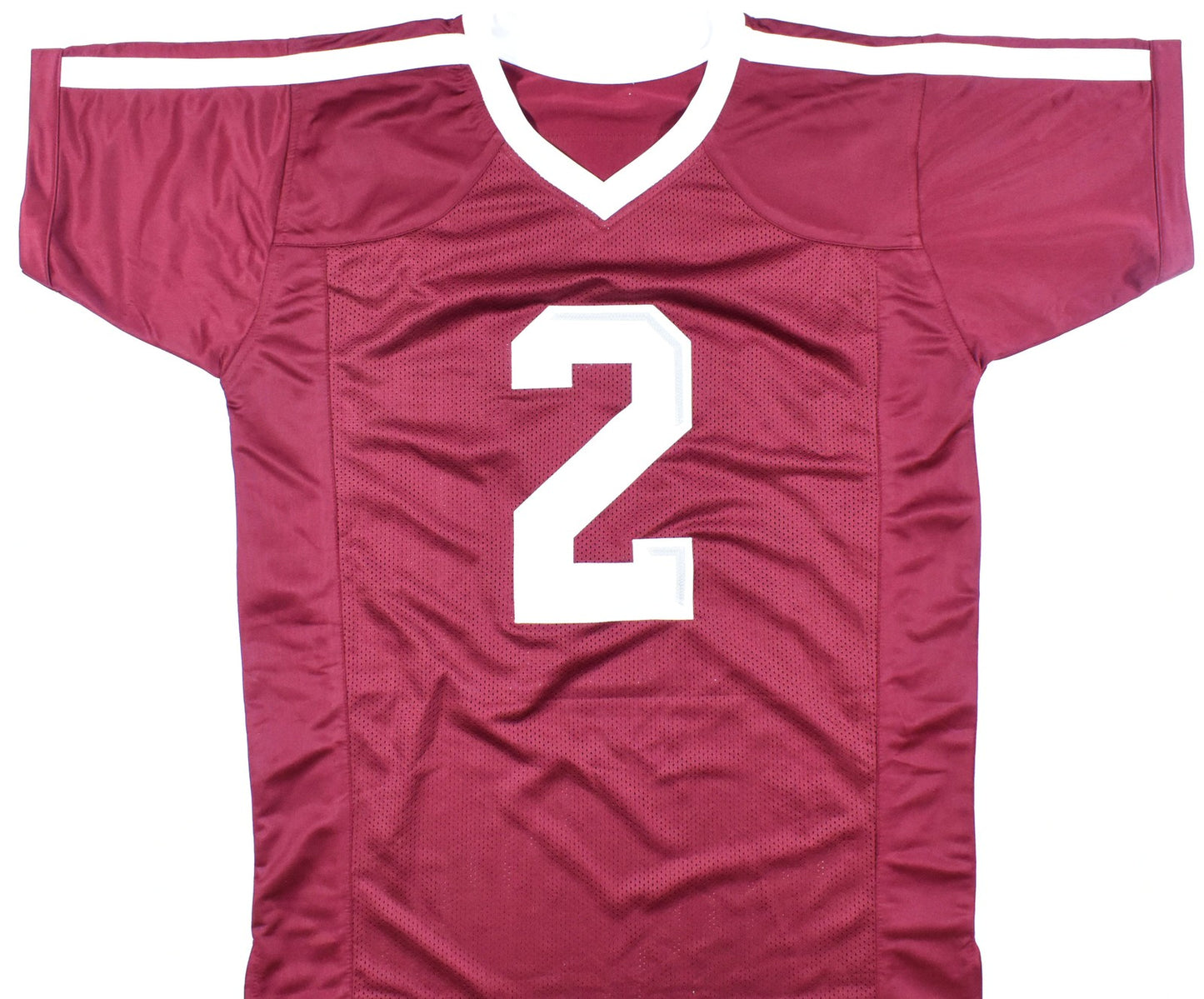 Johnny Manziel Autographed Maroon Custom Jersey - '12 Heisman Inscribed