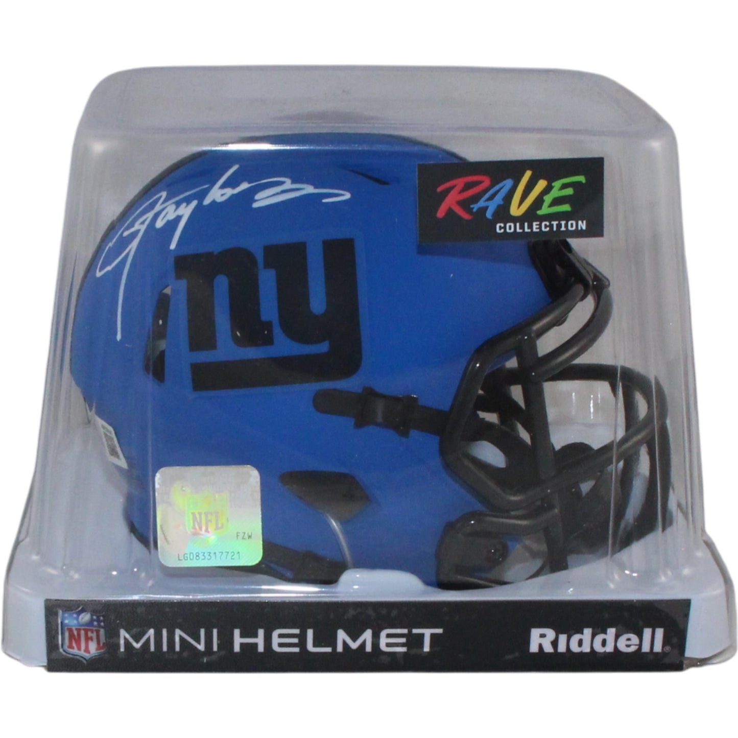 Lawrence Taylor New York Giants Rave Mini Helmet Autographed (BAS)