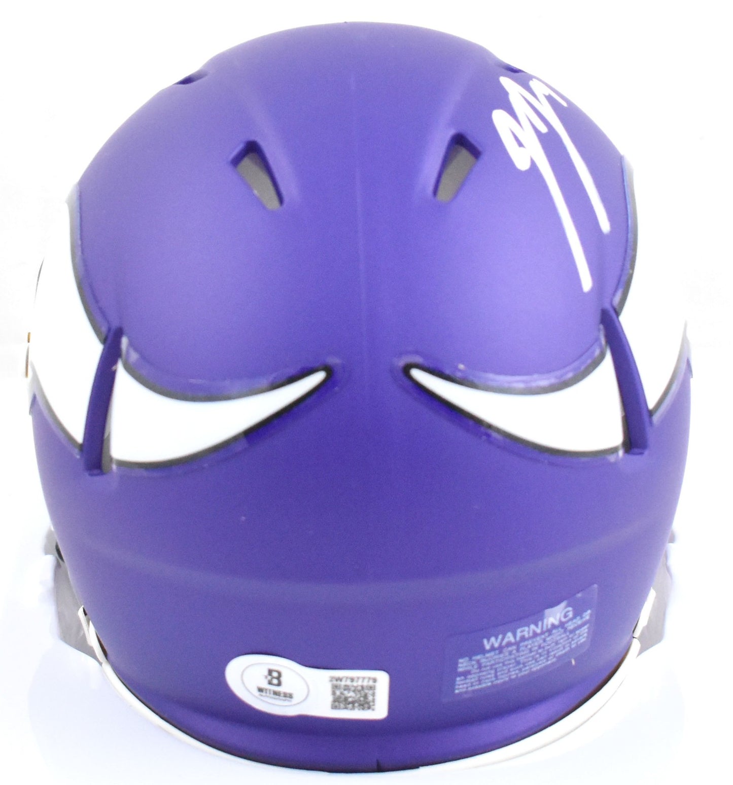 JJ McCarthy Autographed Minnesota Vikings Speed Mini Helmet