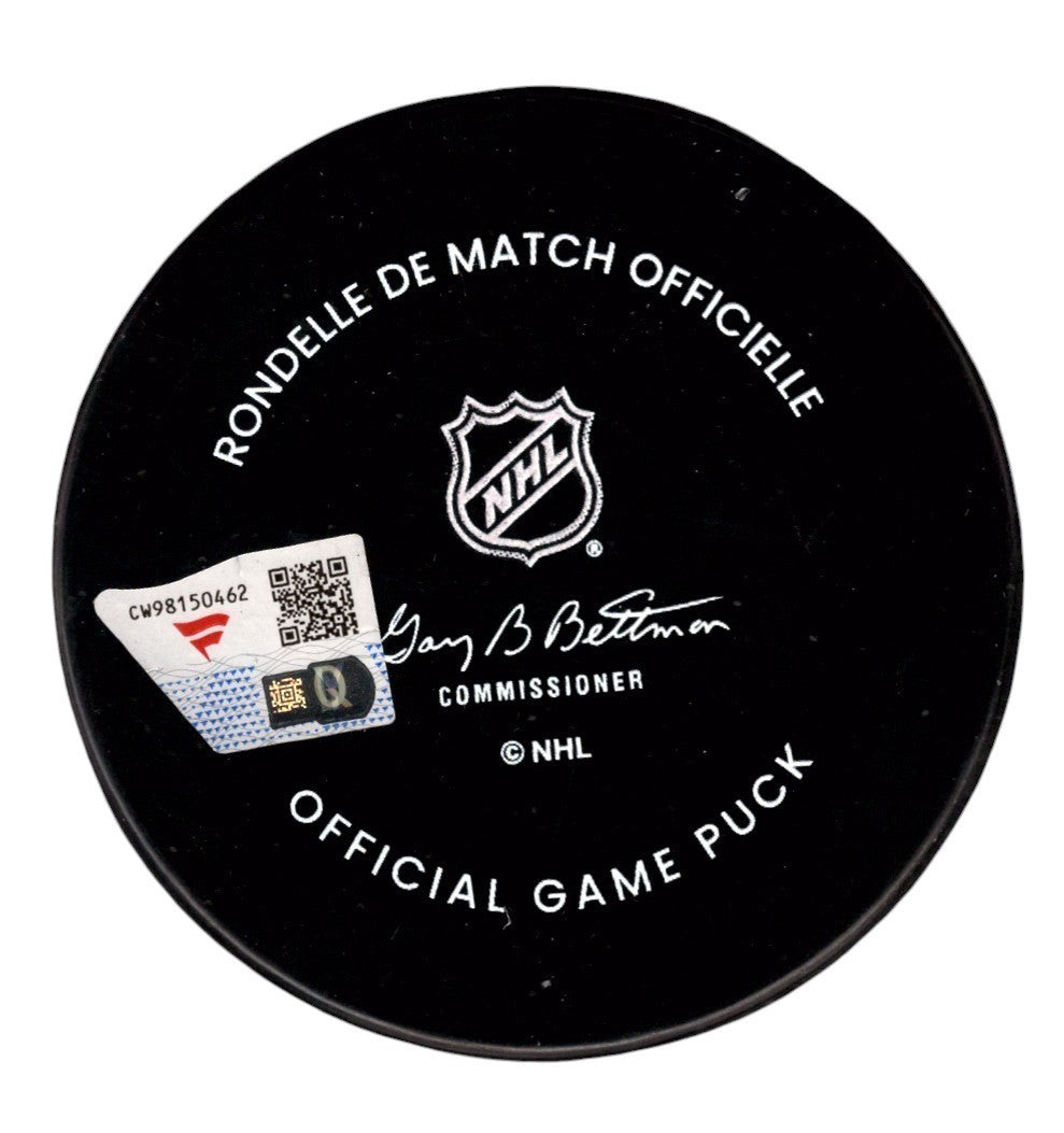 Connor Hellebuyck Signed Winnipeg Jets 15th Anniversary Game Puck