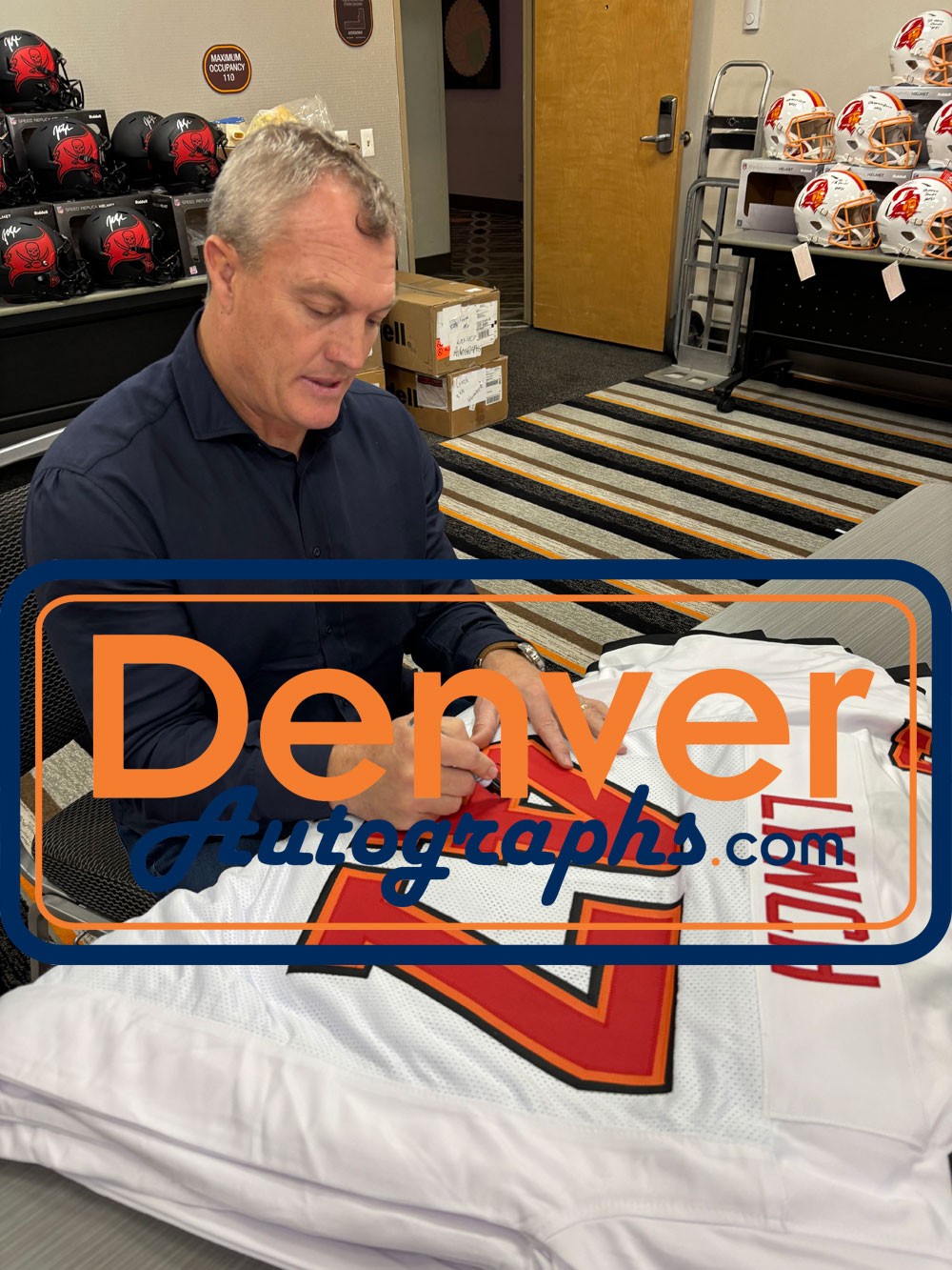 John Lynch Signed White Throwback Custom Jersey (Beckett Witnessed)