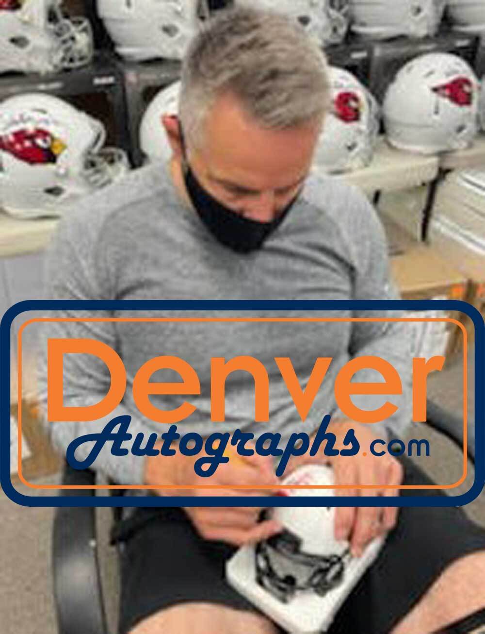 Kurt Warner Signed Arizona Cardinals Lunar Speed Mini Helmet Beckett BAS