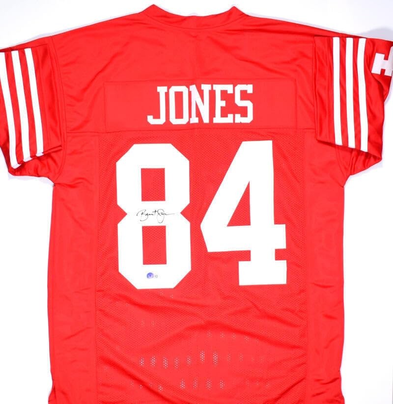 Brent Jones Autographed Red Custom Football Jersey