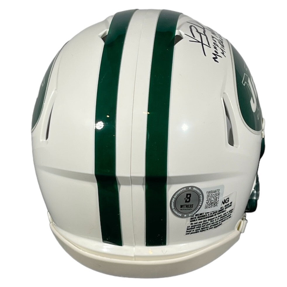 Vinny Testaverde New York Jets Signed Throwback Mini Helmet (Beckett BAS)