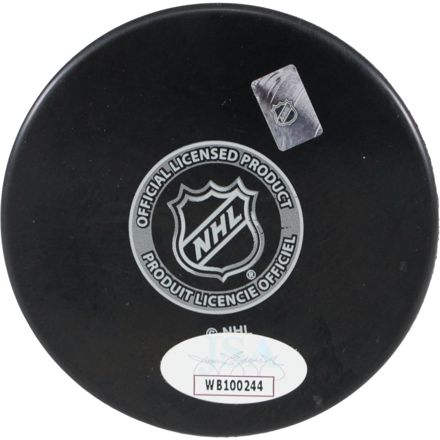 Adam Oates Signed Boston Bruins Logo Puck with HOF Inscription (JSA)
