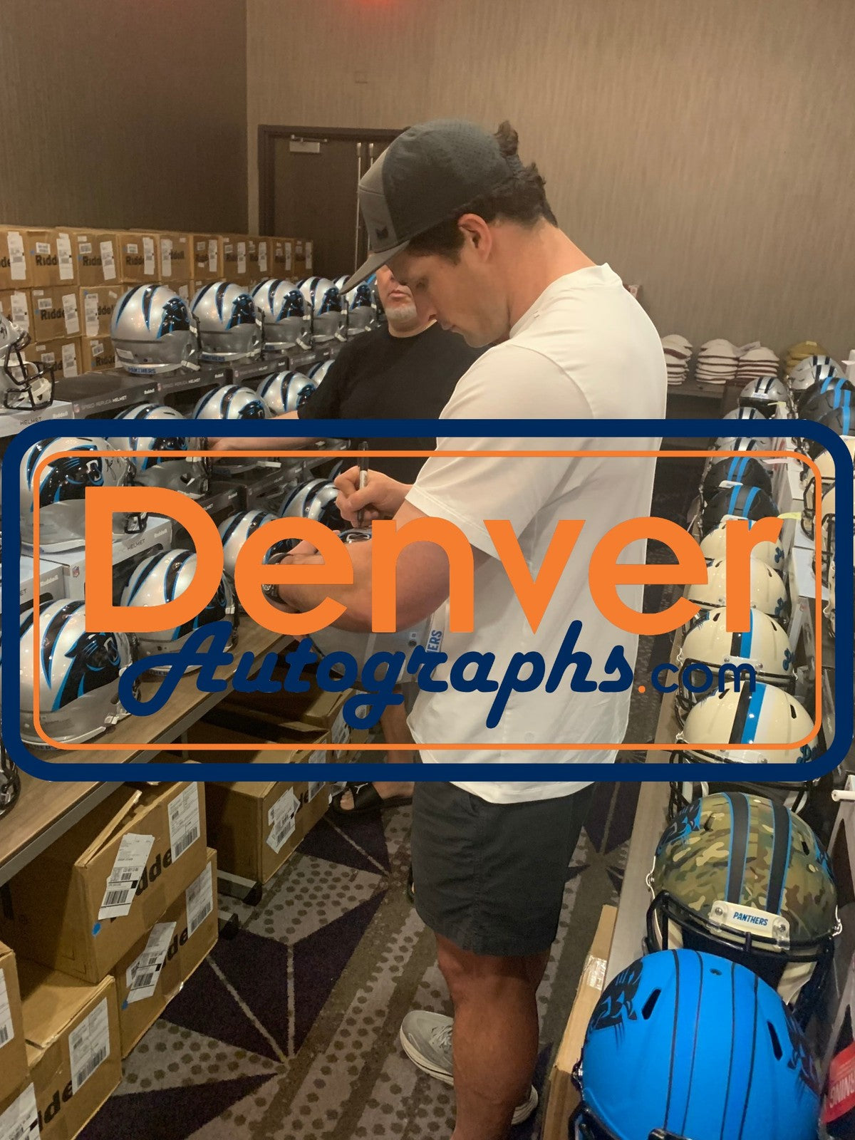 Luke Kuechly Signed Carolina Panthers Full Size Helmet