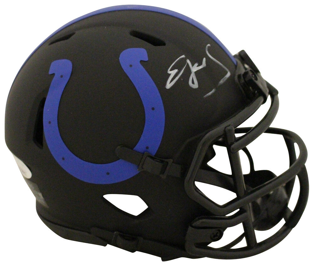 Edgerrin James Indianapolis Colts Signed Eclipse Mini Helmet JSA
