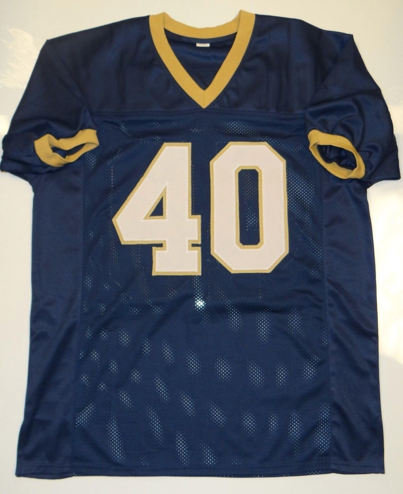 Reggie Brooks Autographed Blue Custom Jersey