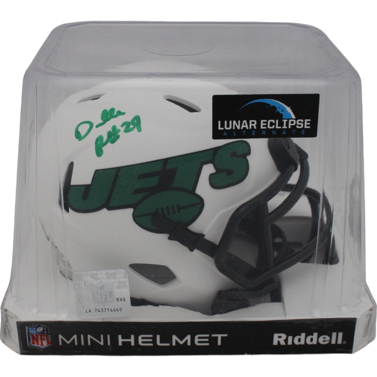 Darrelle Revis New York Jets Signed Lunar Eclipse Mini Helmet