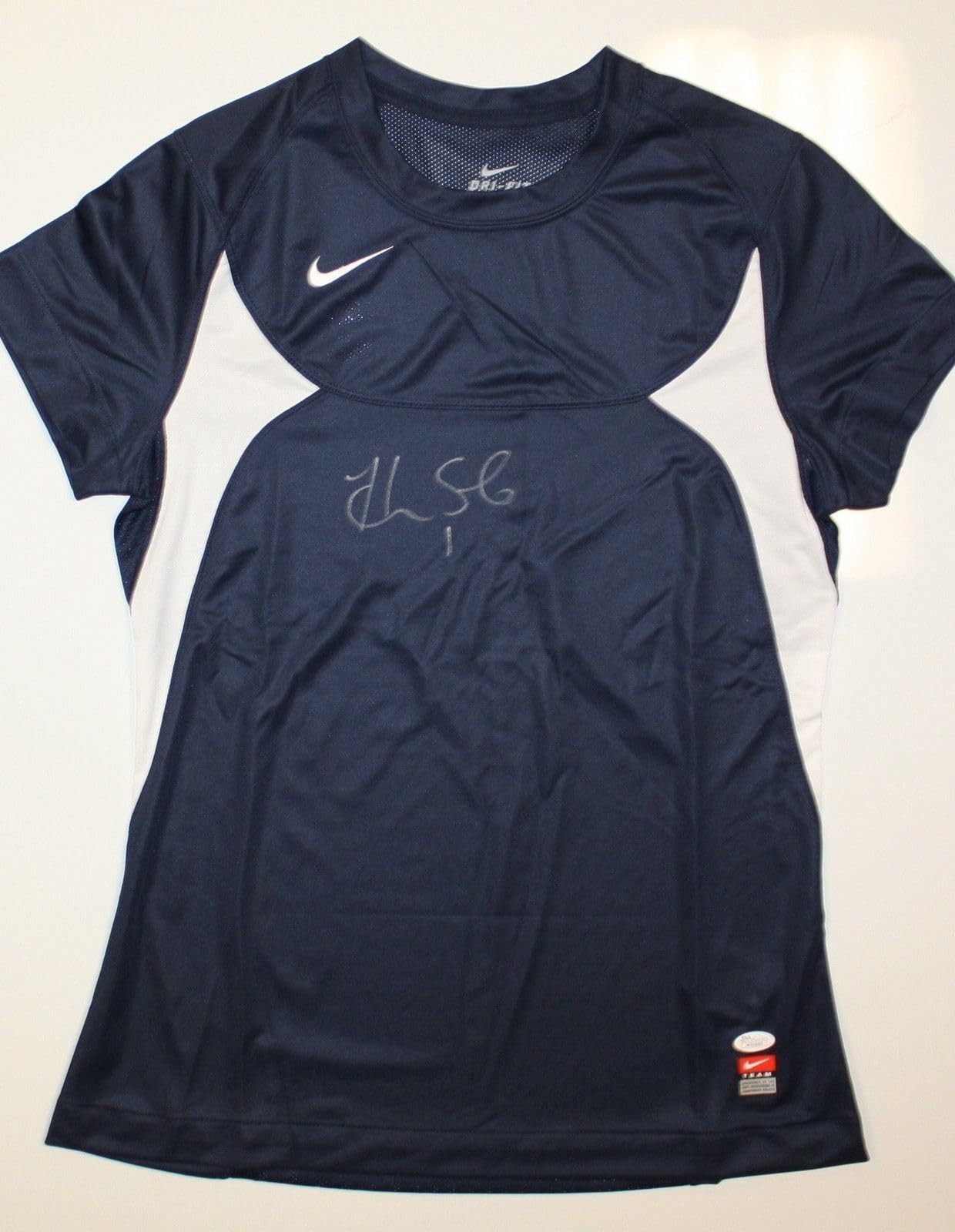 Hope Solo Autographed Team USA Blue Soccer Jersey