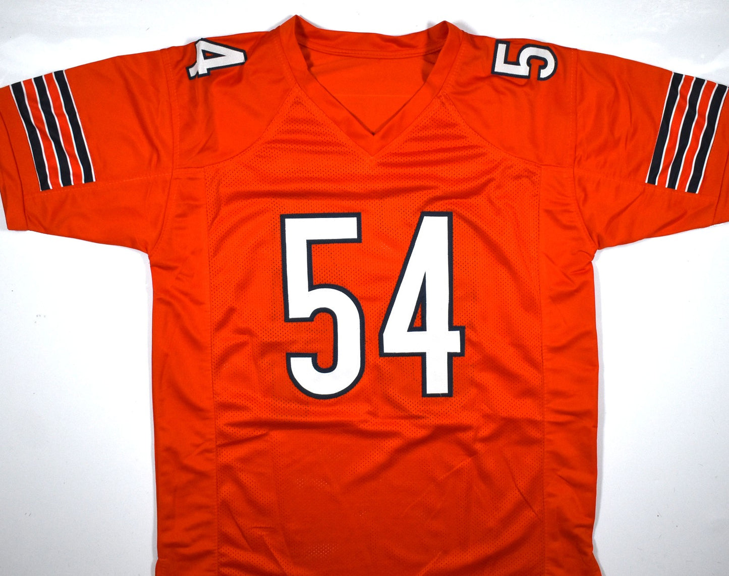 Brian Urlacher Signed Chicago Bears Orange Custom Jersey - HOF Inscribed