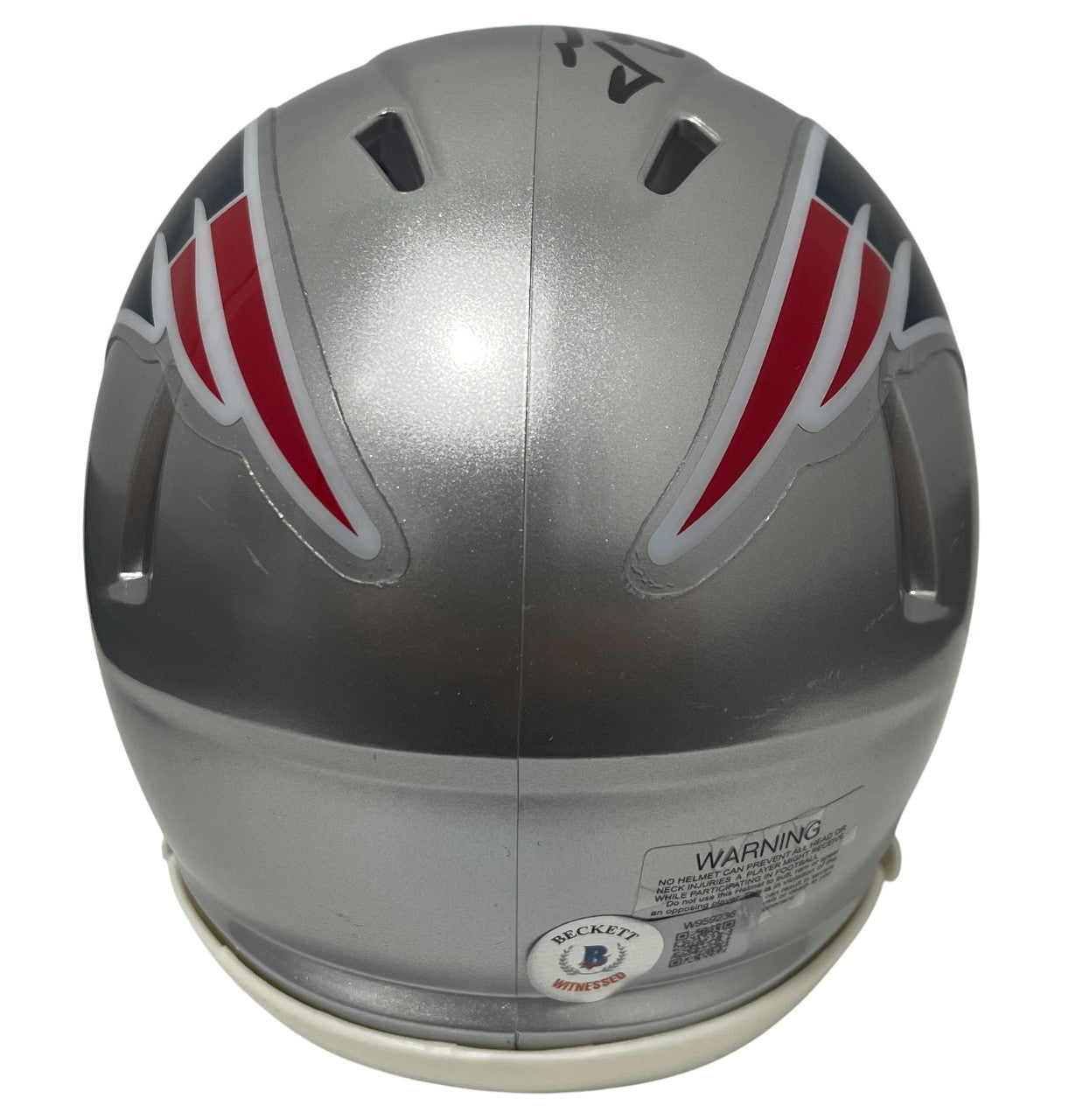 Tedy Bruschi New England Patriots Signed Riddell Speed Mini Helmet BAS