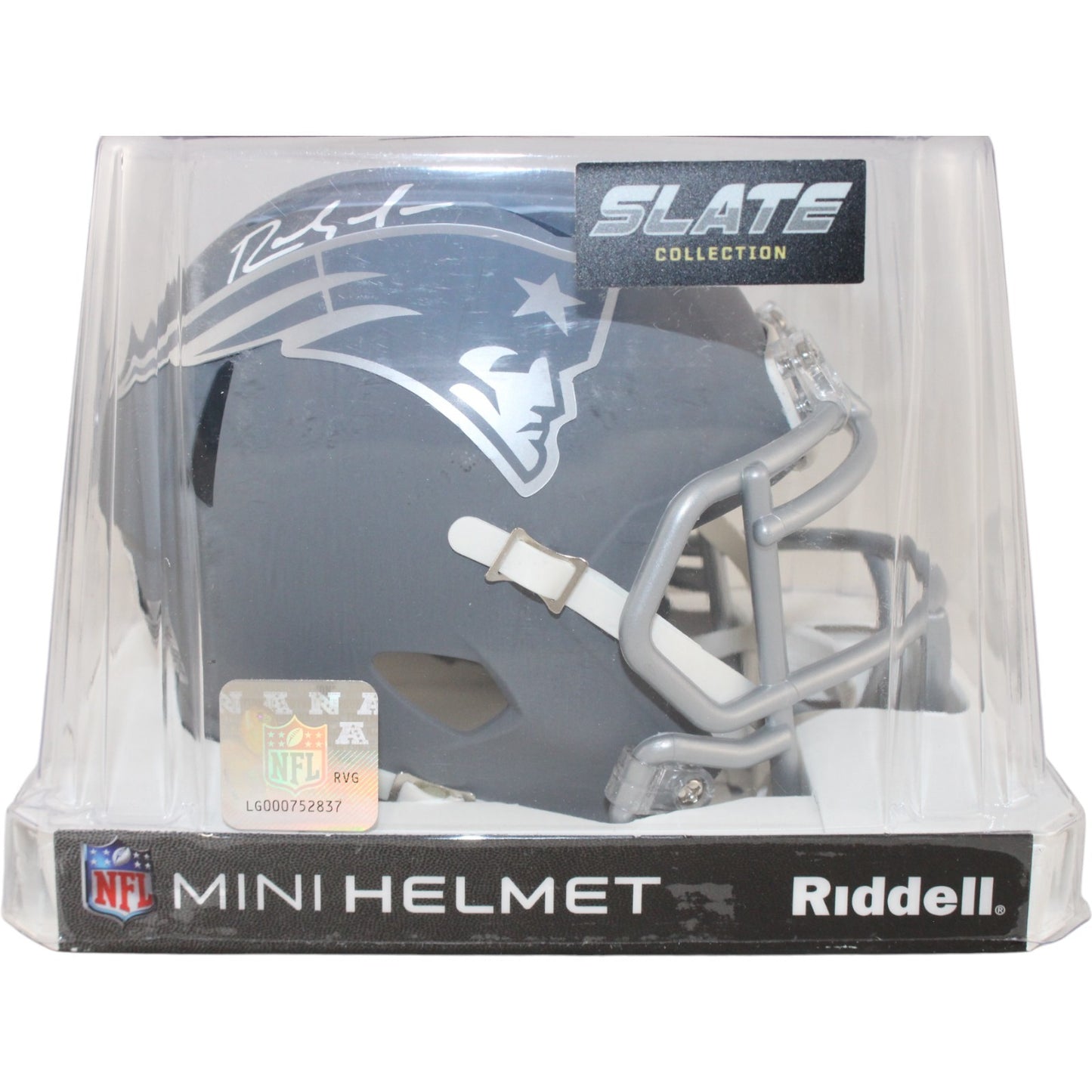 Randy Moss Signed New England Patriots Slate Alternate Mini Helmet