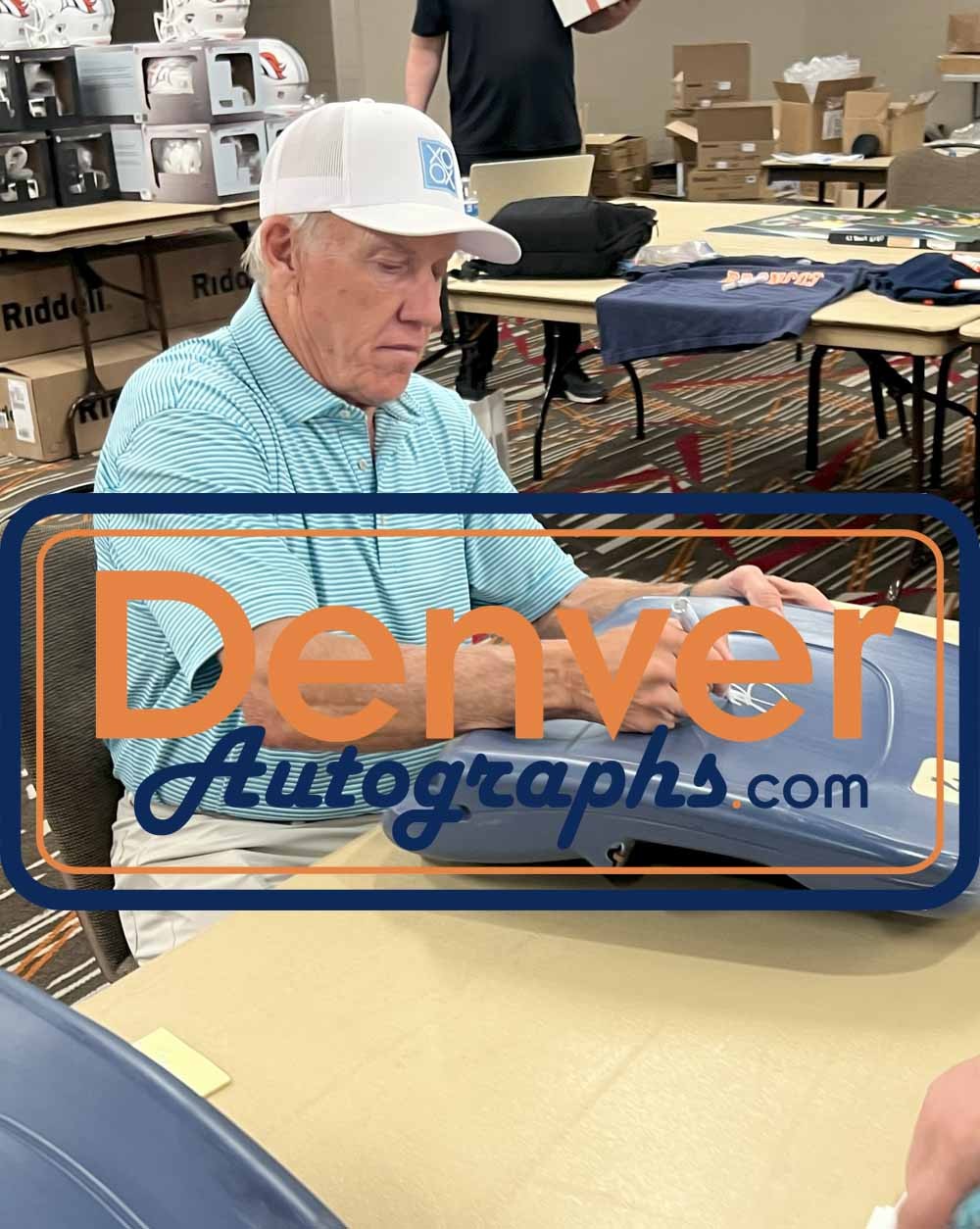 John Elway Denver Broncos Autographed Invesco Field Stadium Seat Back