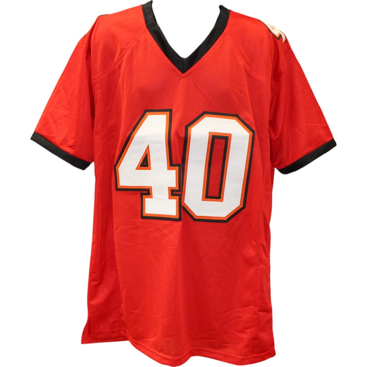Mike Alstott Autographed Red Custom Jersey (SB XXXVII Champs)