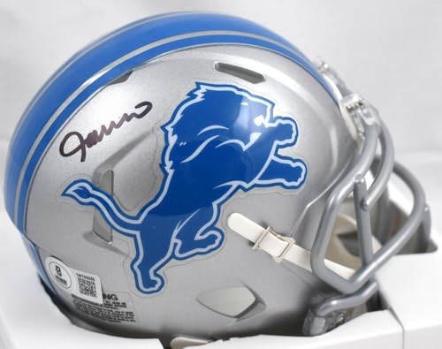 Jameson Williams Signed Detroit Lions Speed Mini Helmet (Black)