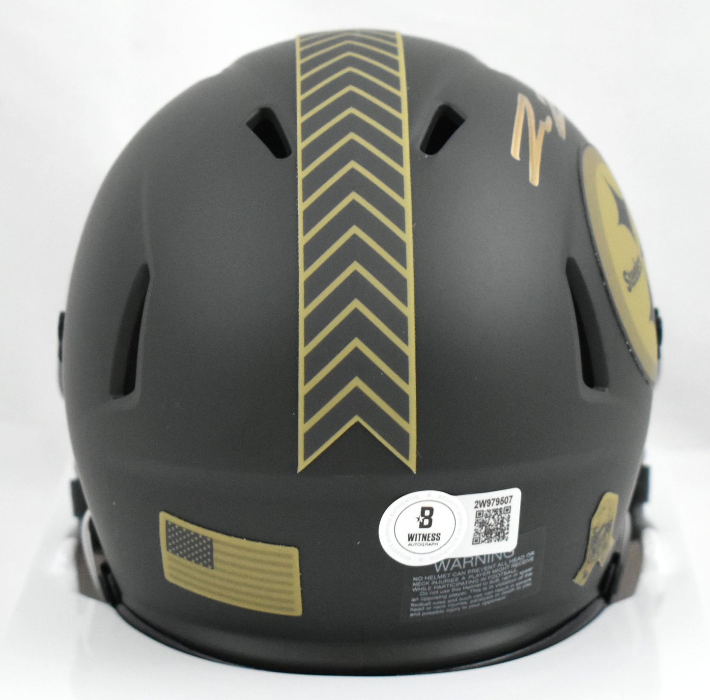 Pat Freiermuth Signed Pittsburgh Steelers 2025 Salute to Service Mini Helmet