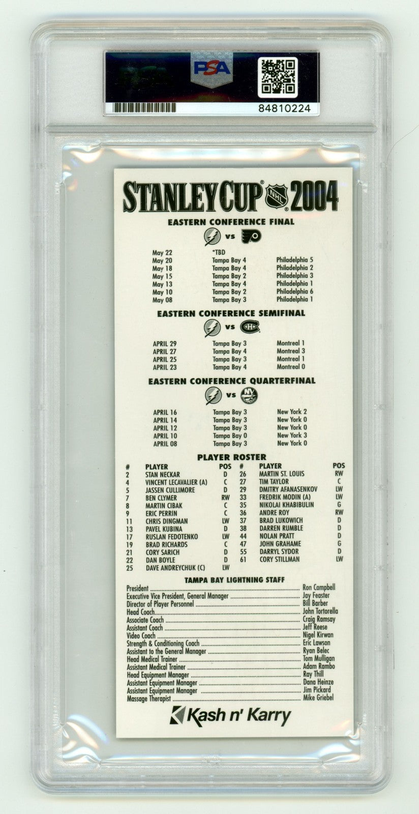 Martin St. Louis Signed 2004 Stanley Cup Game 1 Commemorative Ticket