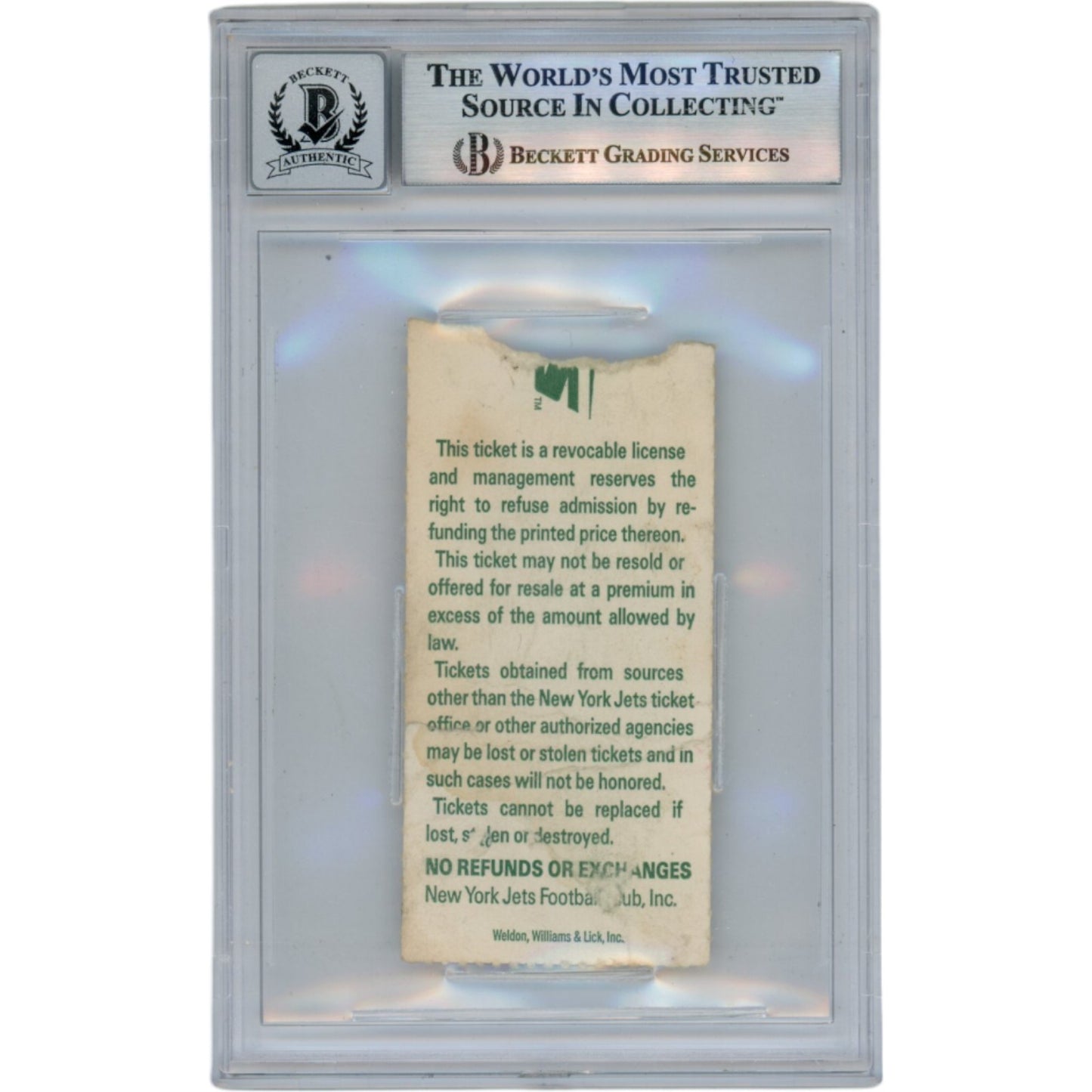 Emmitt Smith Signed Dallas Cowboys 11/4/90 Ticket Stub Slab "ROY"