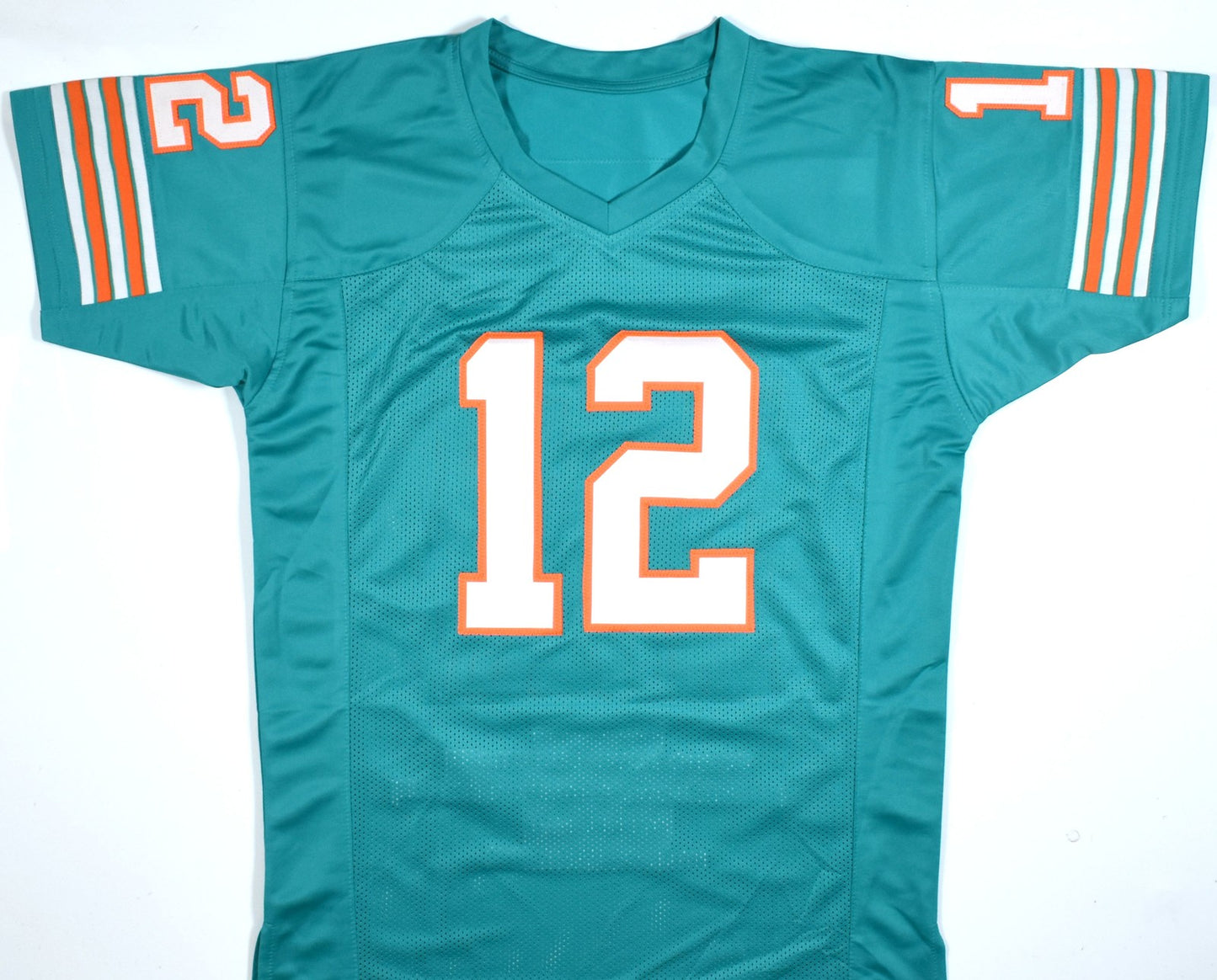 Bob Griese Autographed Miami Dolphins Teal Custom Stat Jersey