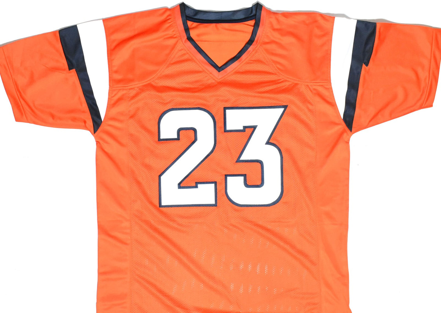 Jahdae Barron Signed Denver Broncos Custom Orange Jersey
