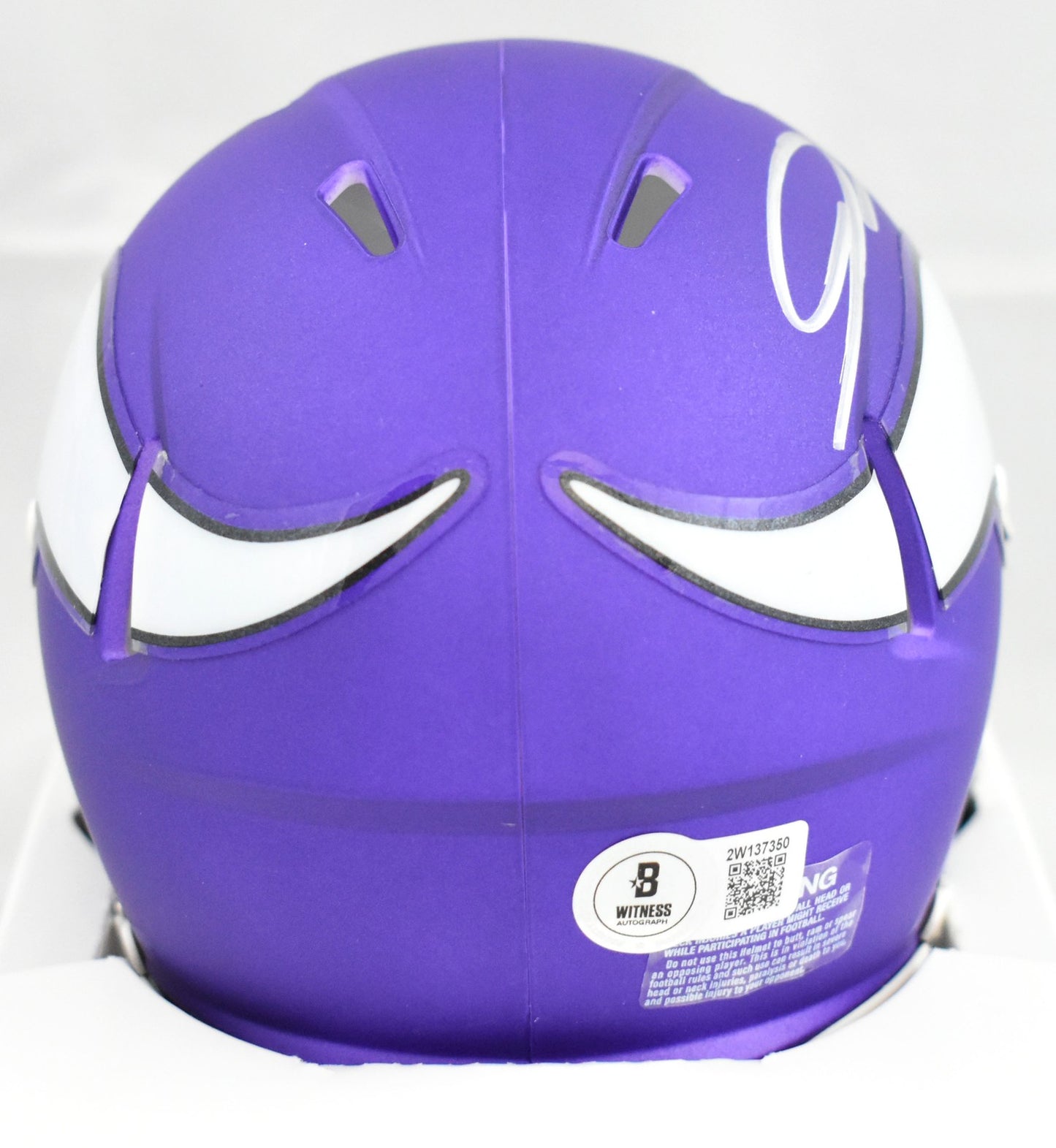 Jordan Addison Signed Minnesota Vikings Speed Mini Helmet