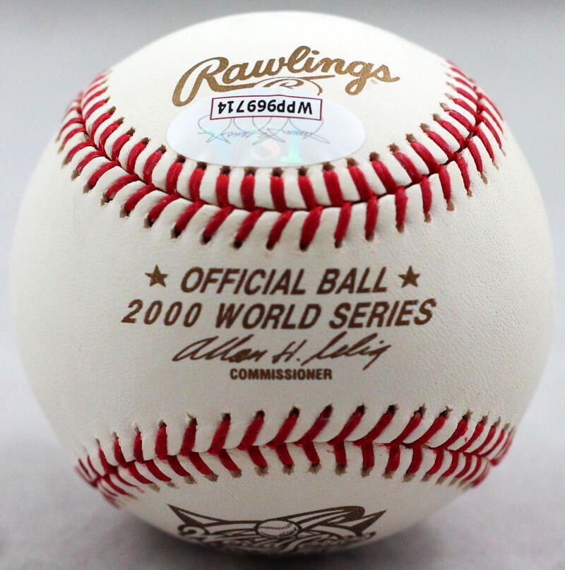 Joe Torre Signed 2000 World Series Baseball with Inscription