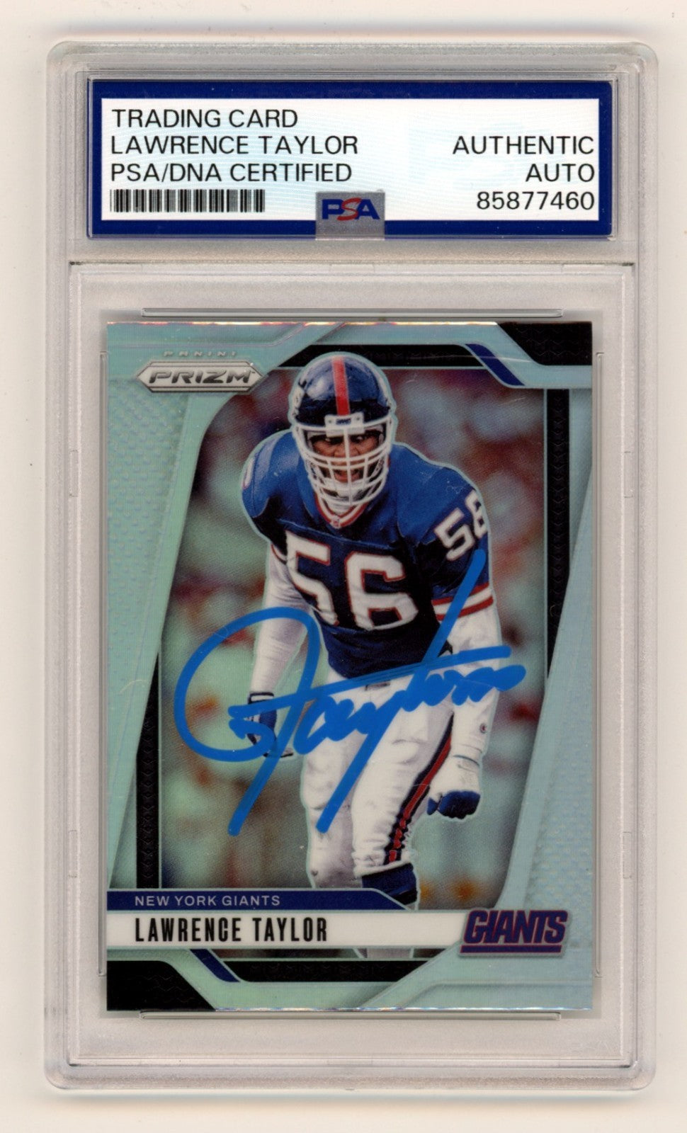 Lawrence Taylor Signed 2024 Panini Prizm Silver Card NY Giants #219