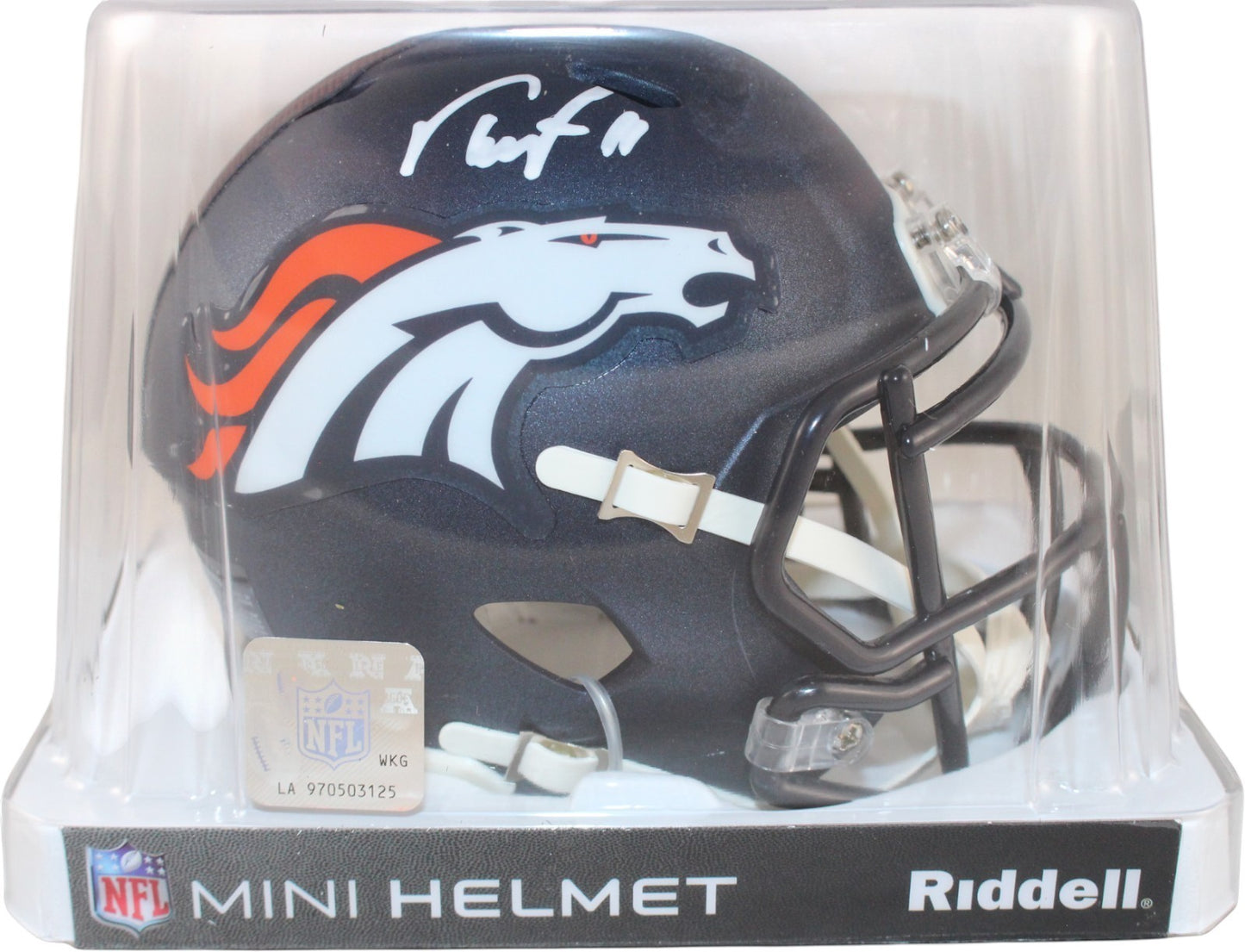 Troy Franklin Denver Broncos Autographed Mini Helmet