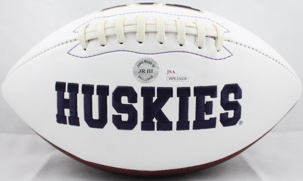 John Ross Signed Washington Huskies Logo Football