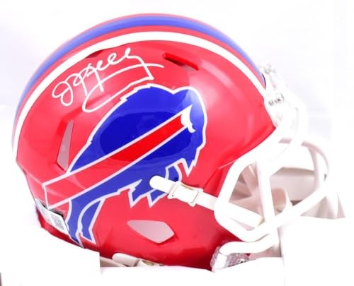 Jim Kelly Signed Buffalo Bills 1987-2001 Throwback Speed Mini Helmet