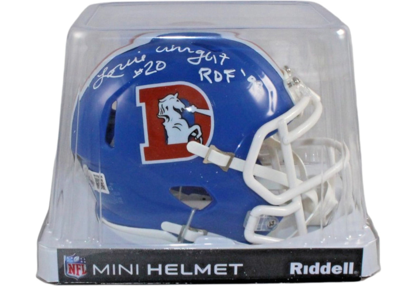 Louie Wright Denver Broncos Autographed Throwback Mini Helmet