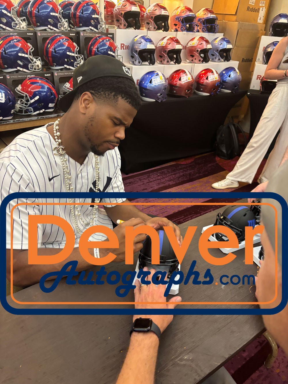 Abdul Carter Autographed New York Giants Eclipse Mini Helmet