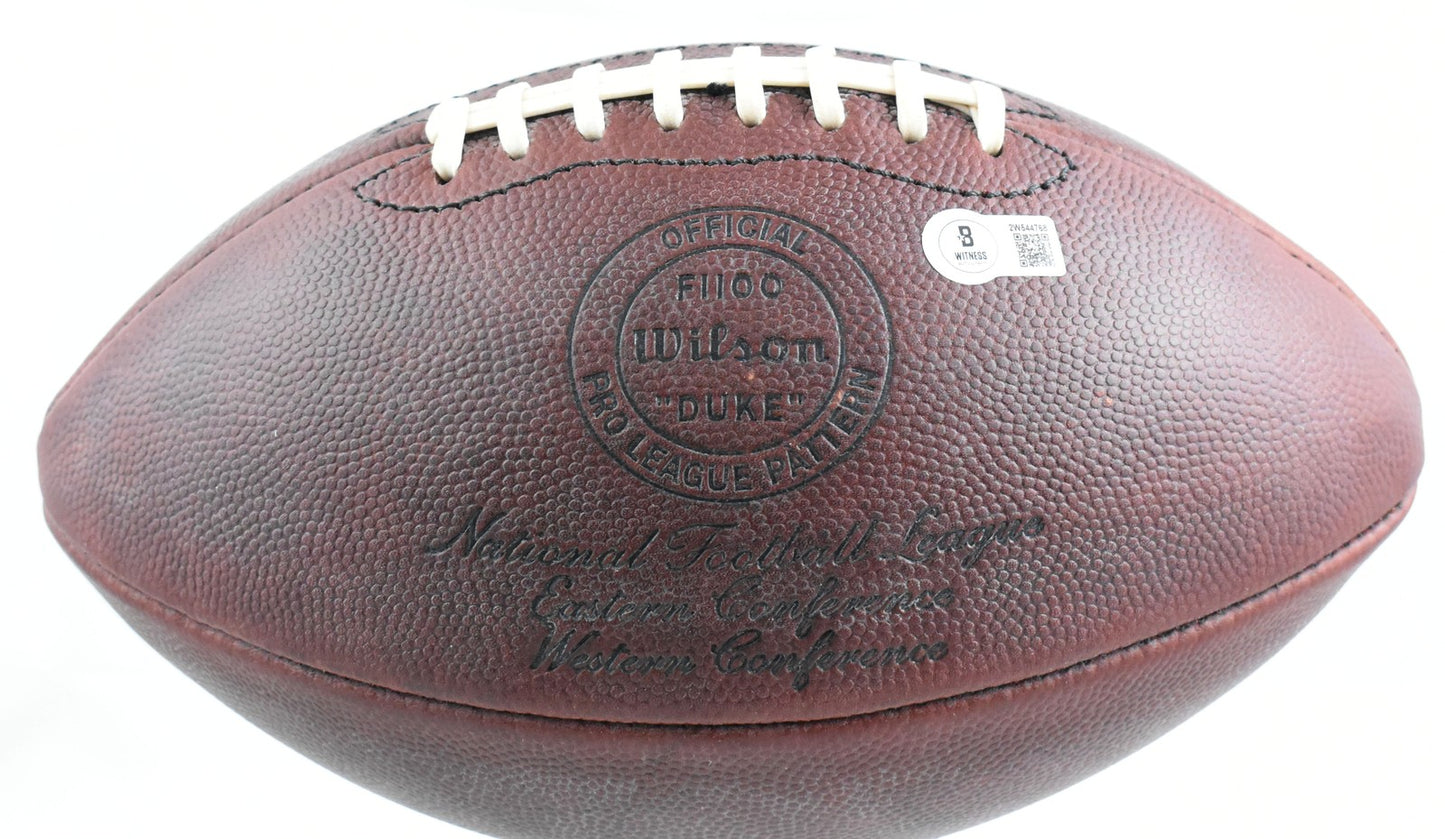 Roger Staubach Autographed Dallas Cowboys Wilson Duke Football
