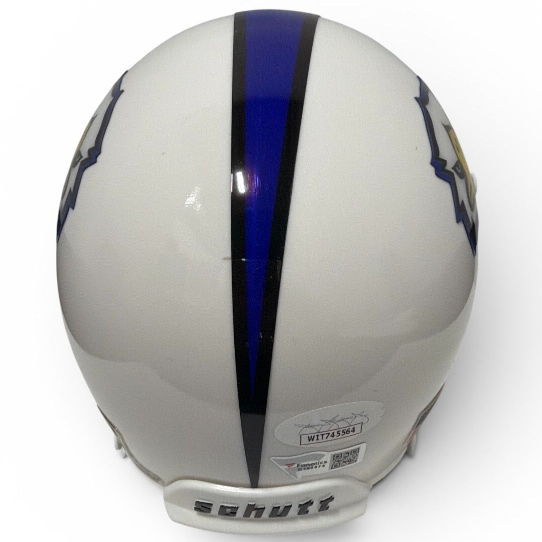 Phil Simms Signed Morehead State Eagles Mini Helmet