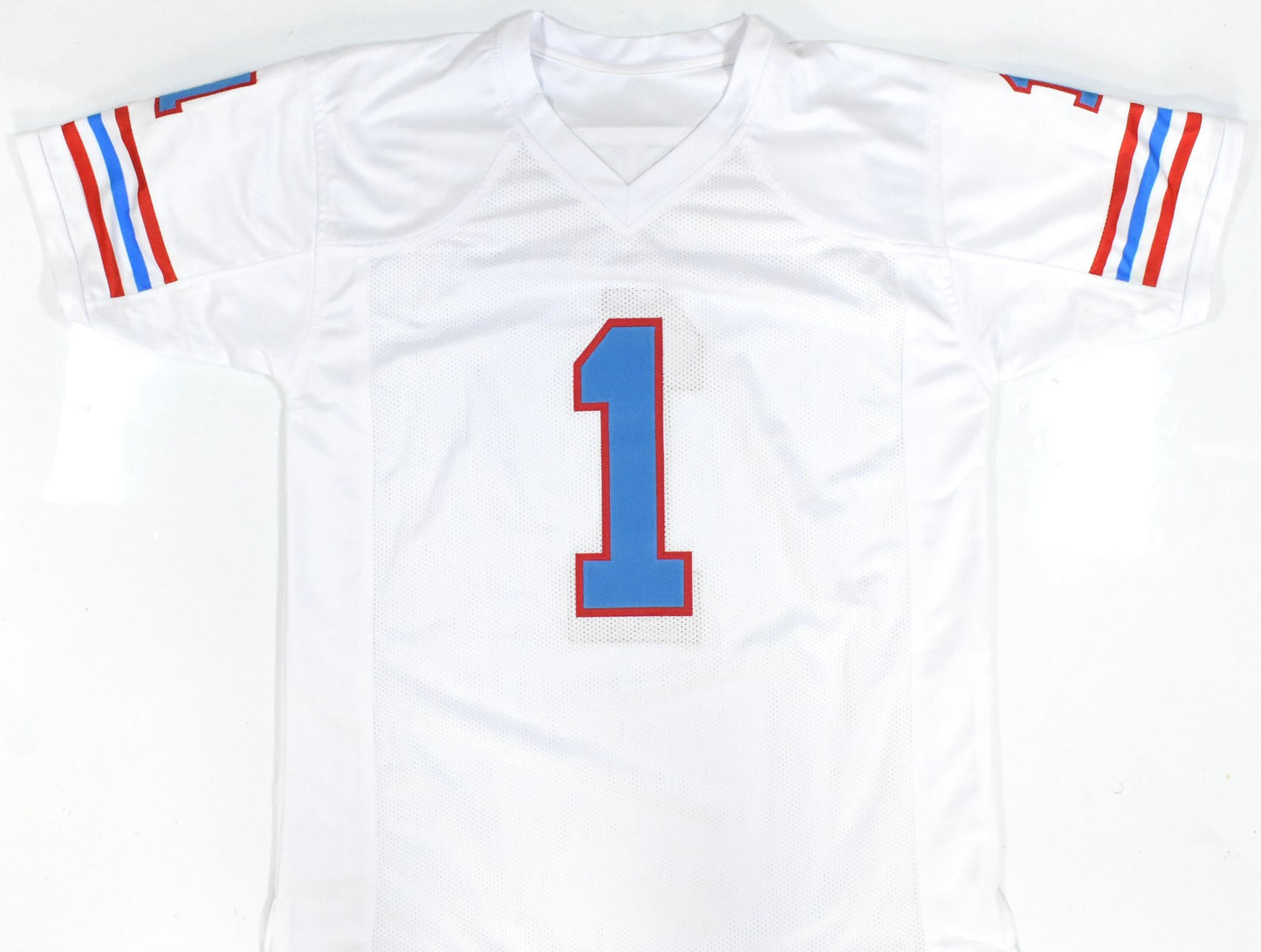Warren Moon Autographed Houston Oilers Custom Jersey - HOF Inscribed