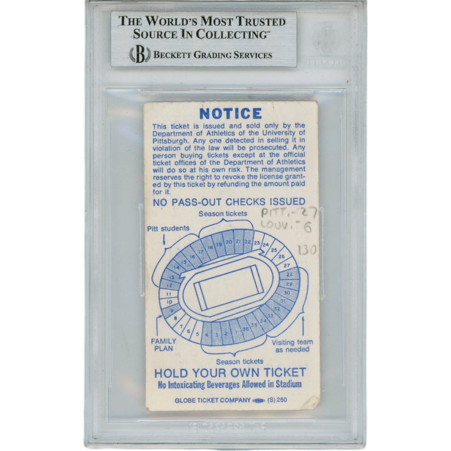 Tony Dorsett Autographed 1976 Pitt Panthers Ticket Stub Heisman Inscription