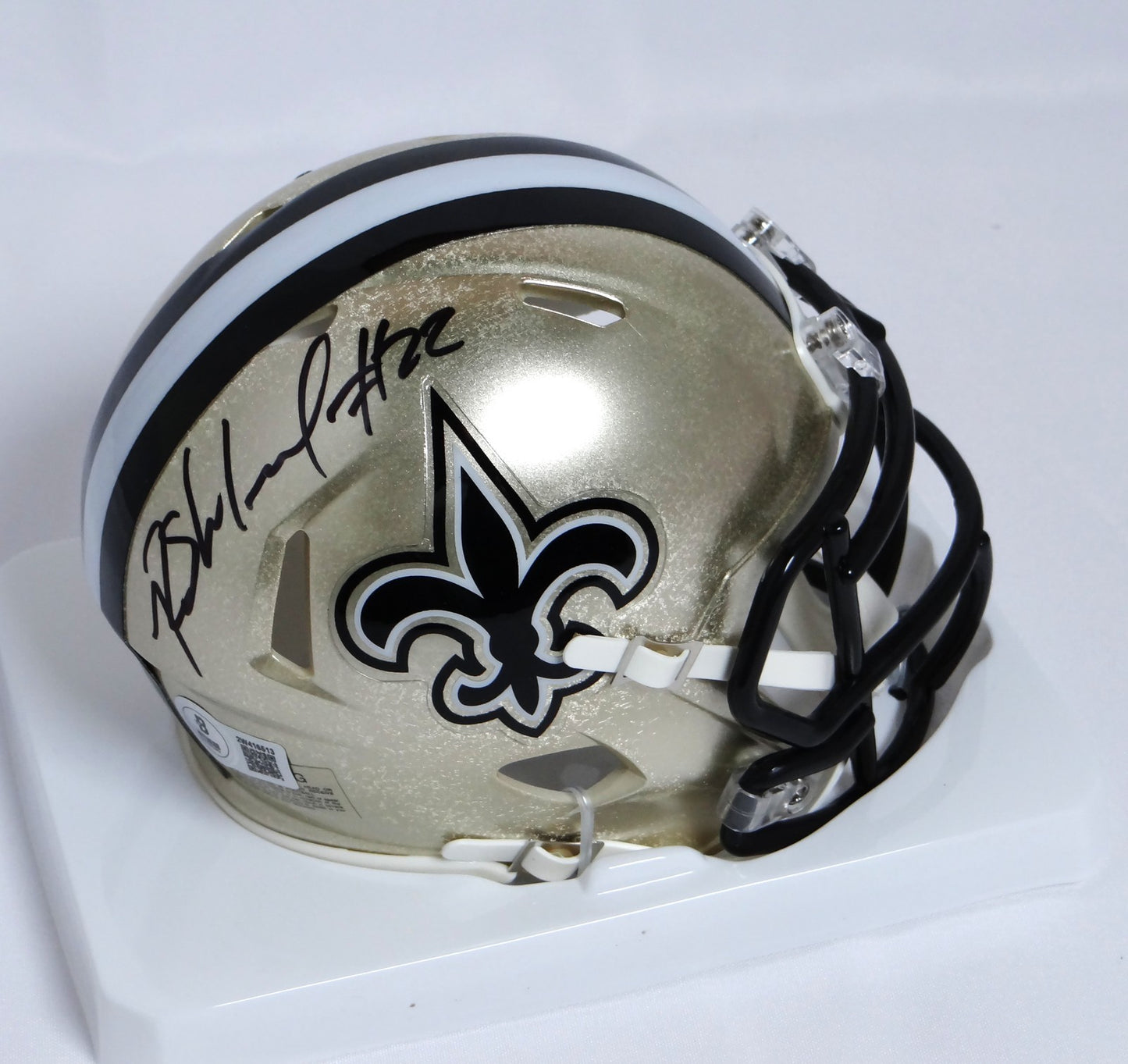 Rashid Shaheed Autographed New Orleans Saints Mini Helmet