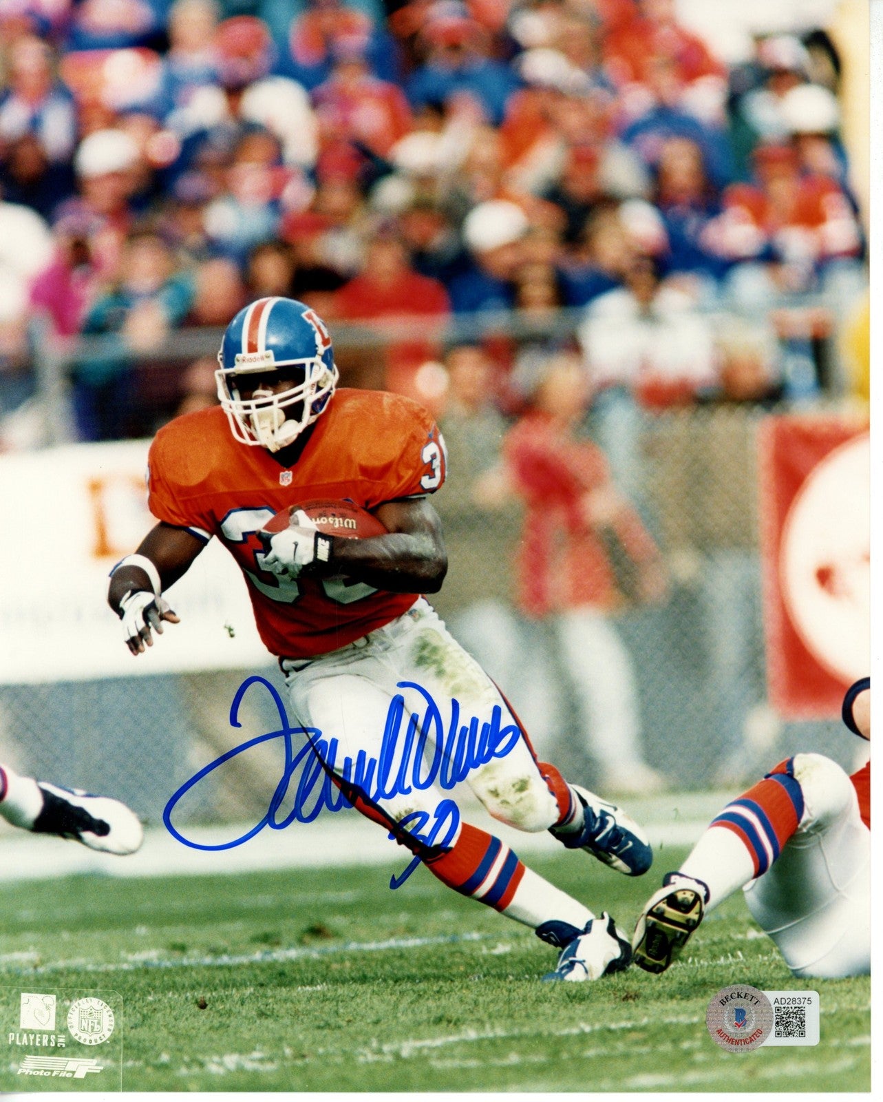 Terrell Davis Signed Denver Broncos 8x10 Photo