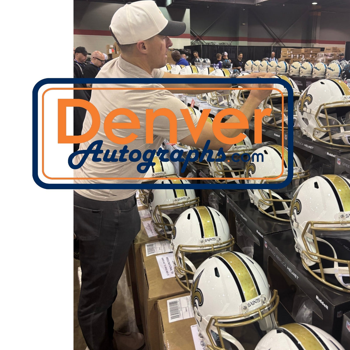 Drew Brees Autographed New Orleans Saints 2025 Alternate Full Size Helmet