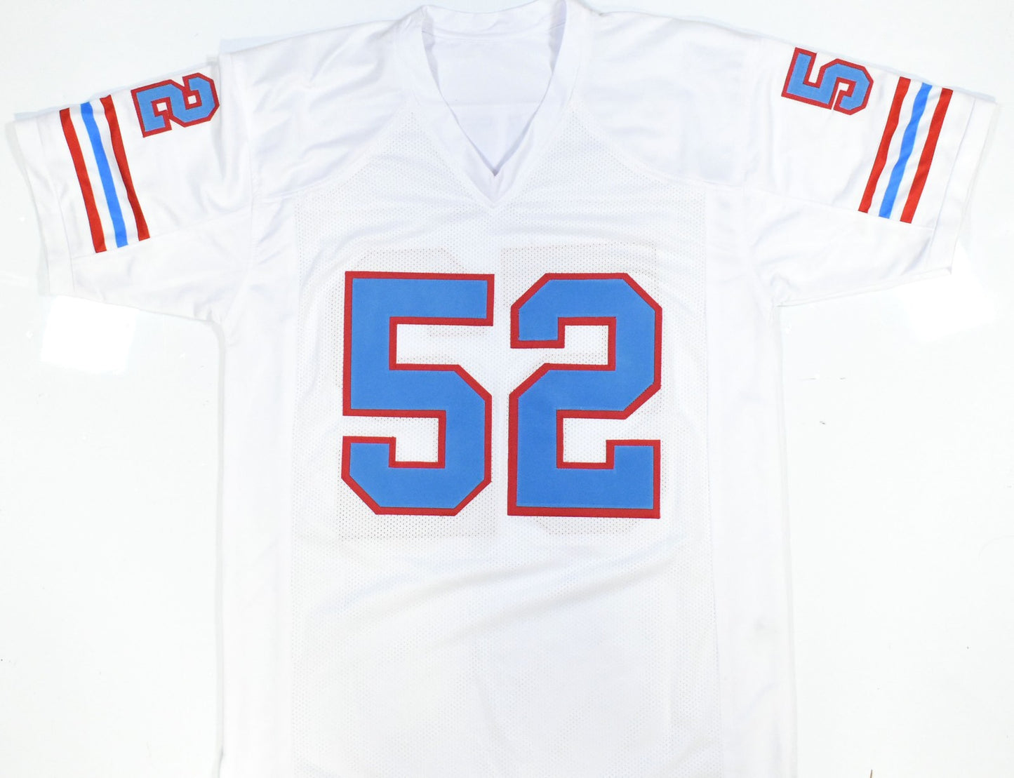 Robert Brazile Signed Houston Oilers Custom White Jersey